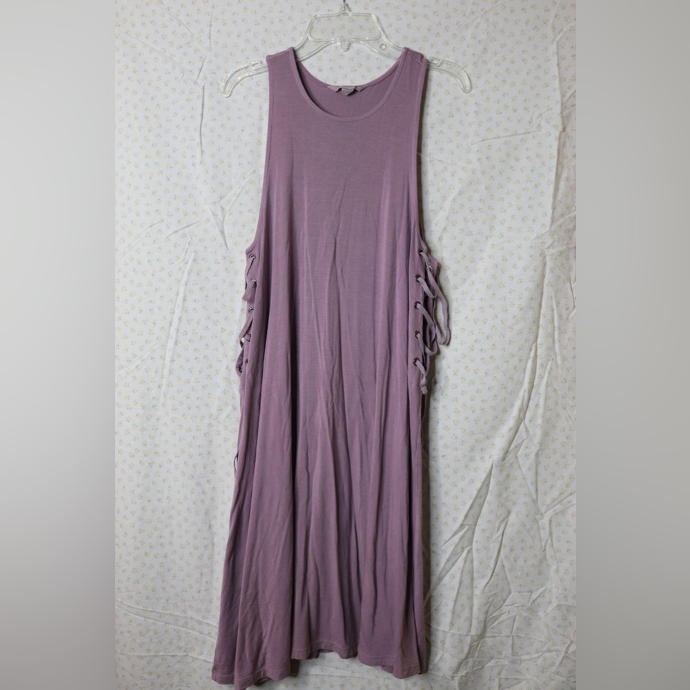 American Eagle Purple/Pink Sleeveless Midi Dress